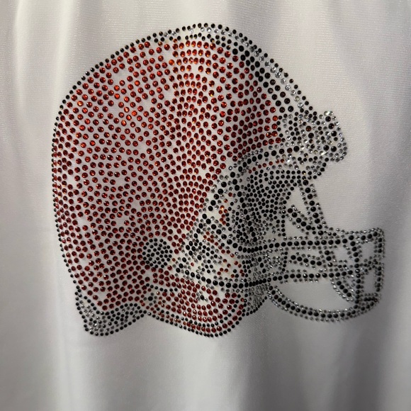 NFL Team Apparel Cleveland Browns Rhinestone Track Jacket full zip women’s sz XL - Picture 7 of 15